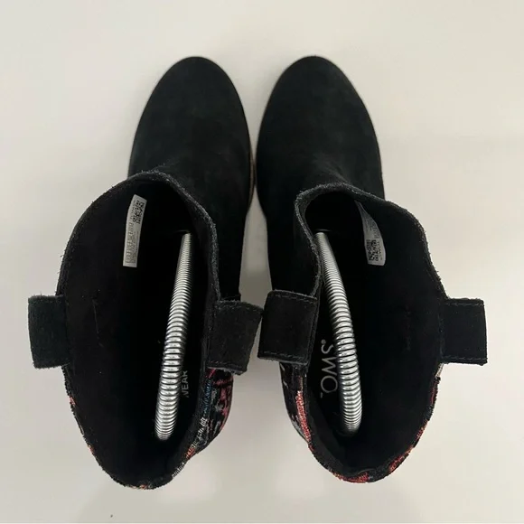 TOMS Constance Western Embroidered Bootie in Black NEW - Picture 8 of 15